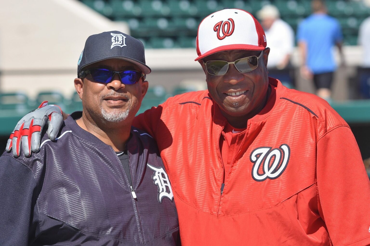 Bruce Fields with Dusty Baker