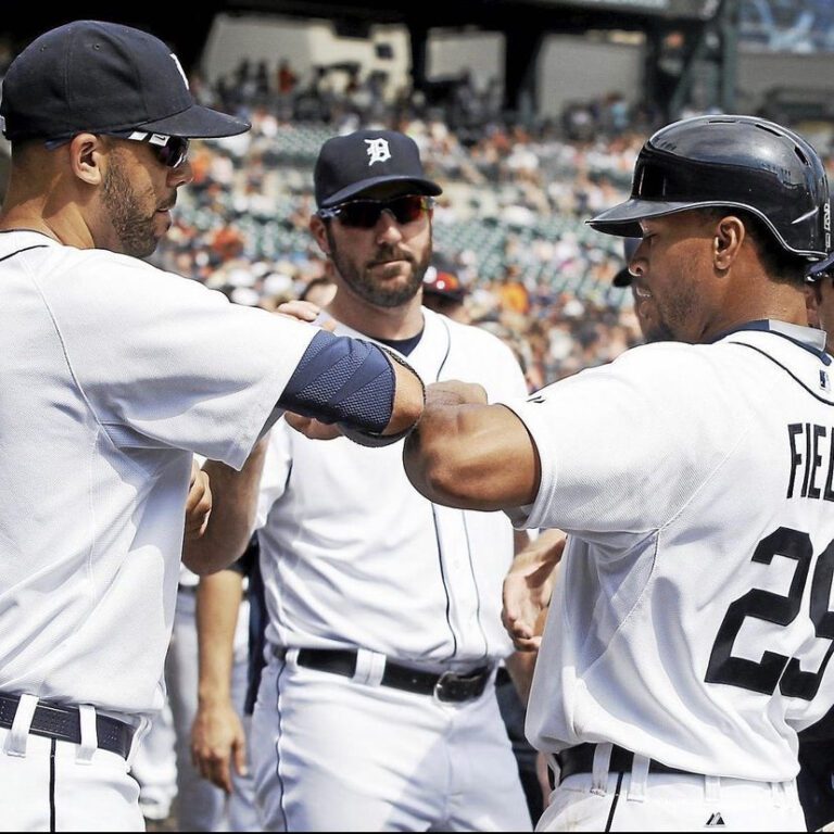Daniel Fields with Justin Verlander and David Price